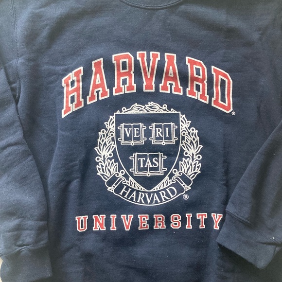 Missguided Navy Harvard Sweatshirt - Size Small - Picture 2 of 4